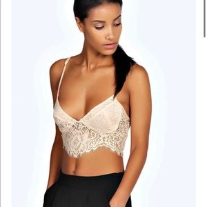 Nude colored lace bralette - NEVER WORN